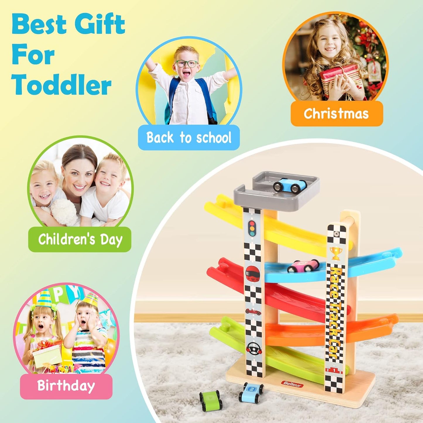 EduTrack™ - Early Education Four-layer Track Pulley Educational Toy